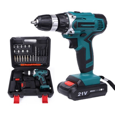 china hot sale cheap 21v rechargeable electric hand battery cordless screwdriver drills bits machine set kit tools from china